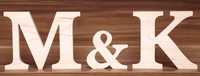 Monogramy ślubne litery drewniane inicjały 15 cm