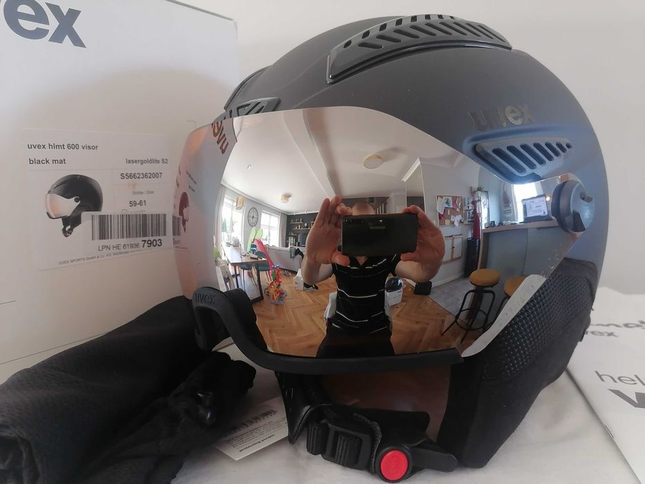 Kask narciarski Uvex HLMT 600 Visor Black Mat XL 59-61cm