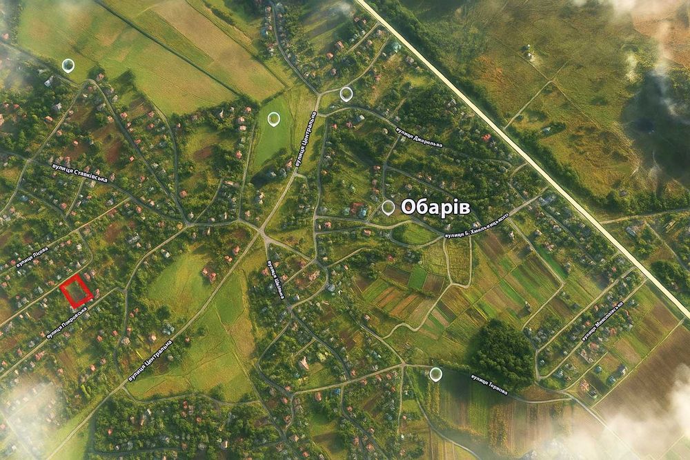 Земельна ділянка в Обарові під будівництво
