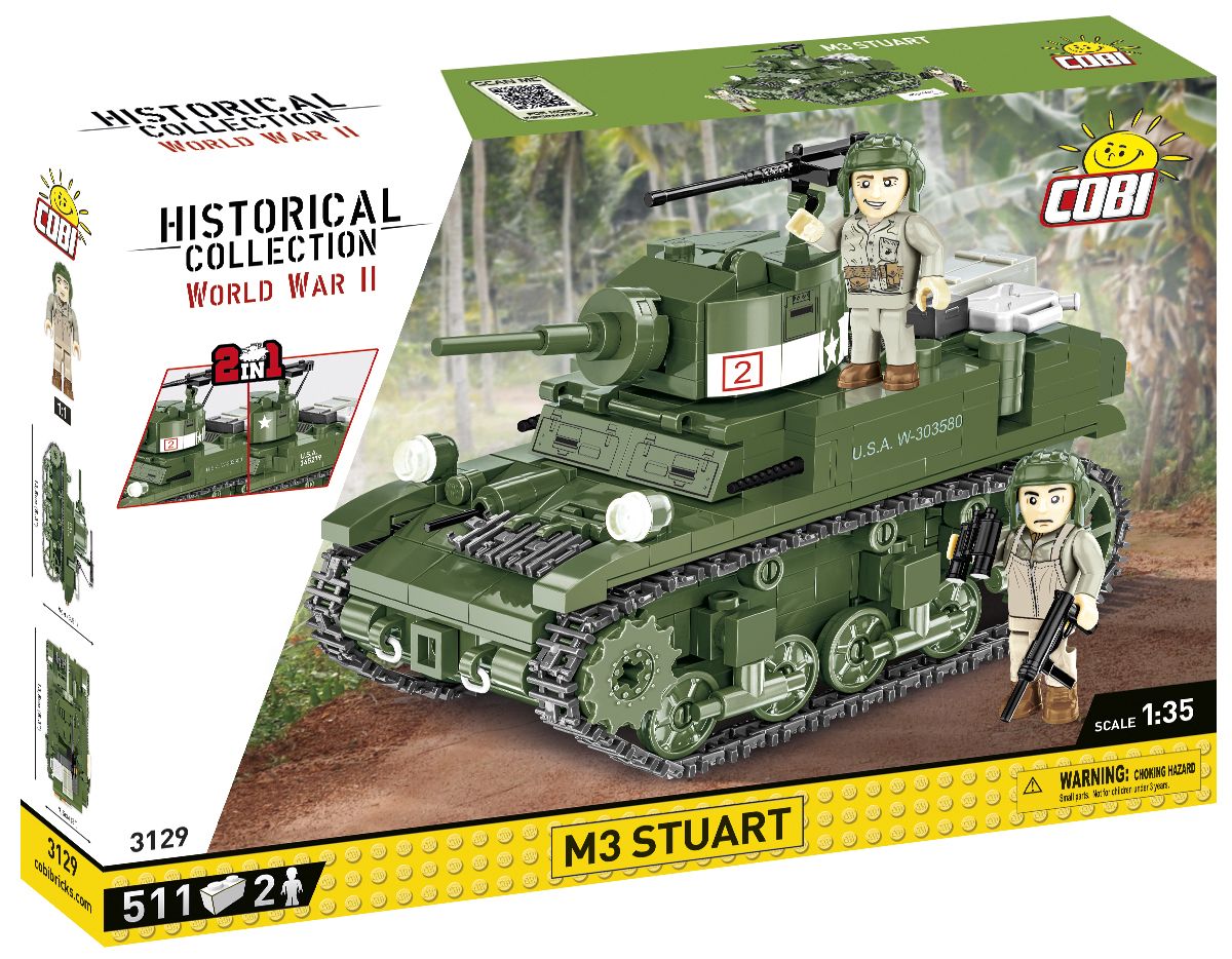 Klocki Cobi 3129 Czołg M3 Stuart Ww2 511 El.