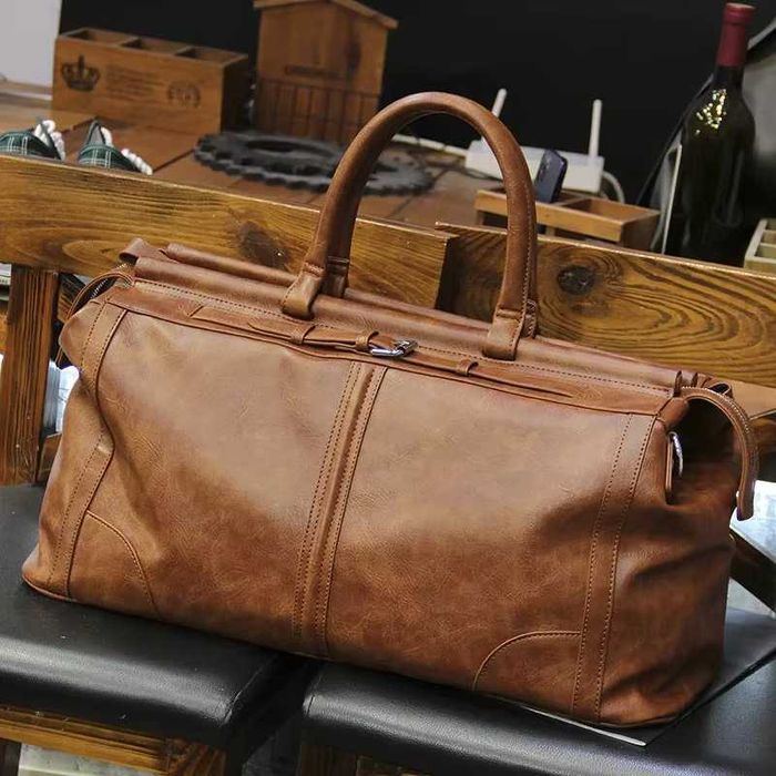 Nowa Duża XL Brązowa Torba Podróżna VINTAGE w Super Cenie - 54CM