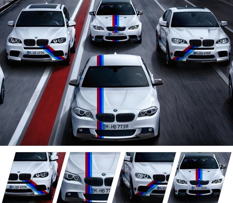 Наклейка на капот,багажник,бампер BMW "M" E39,E36,E46,F10,E34,E60,E53.