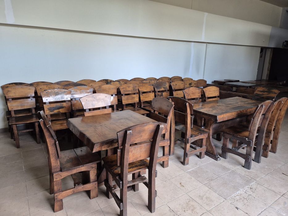 Meble biesiadne góralskie do karczmy restauracji drewniane zestaw