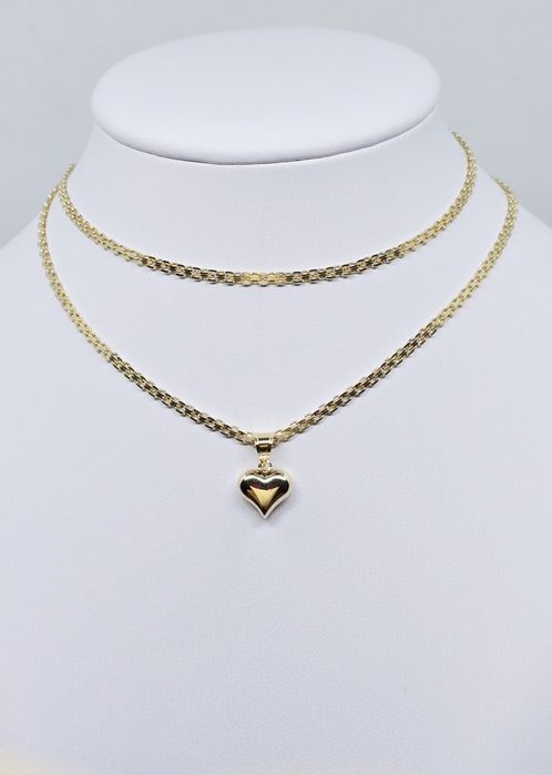 Złota zawieszka serce dmuchane próba 585 14k