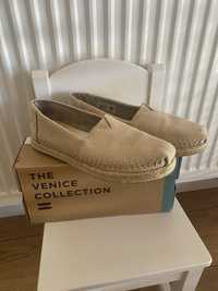 Toms 38 skorzane espadryle