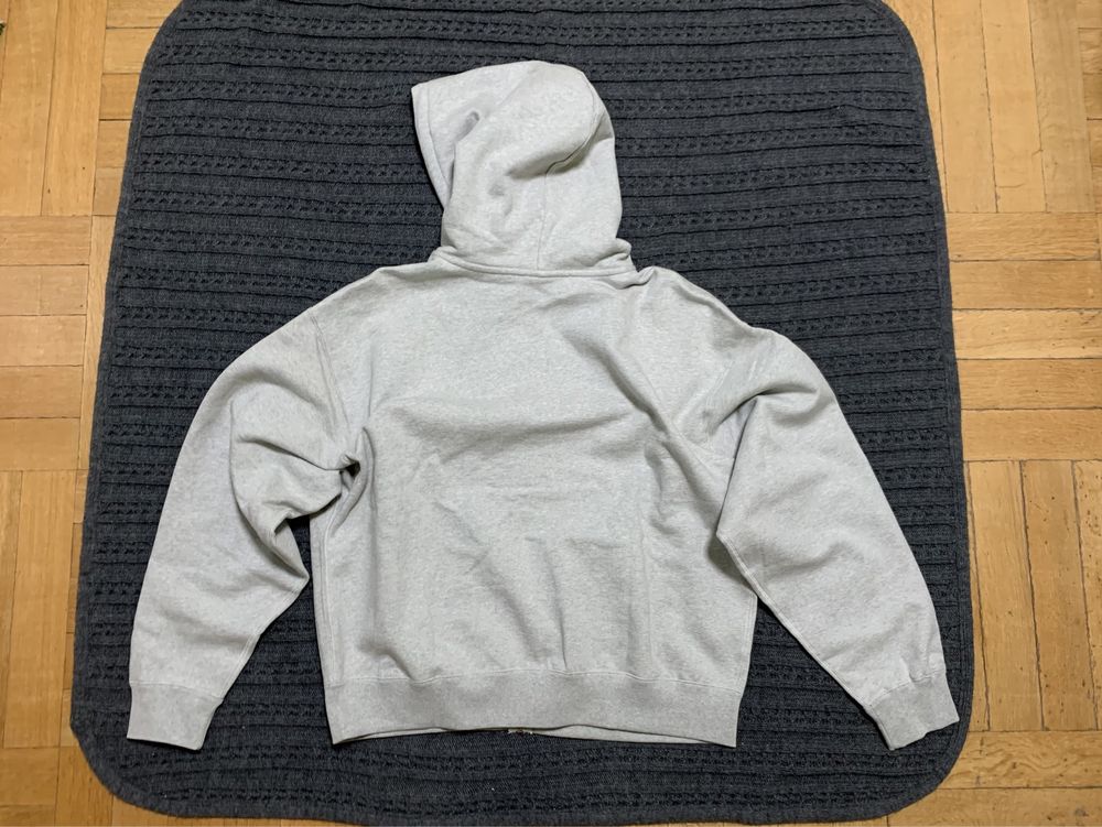 Nike x stussy grey zip hoodie найк стуси колаборация зип худи серое