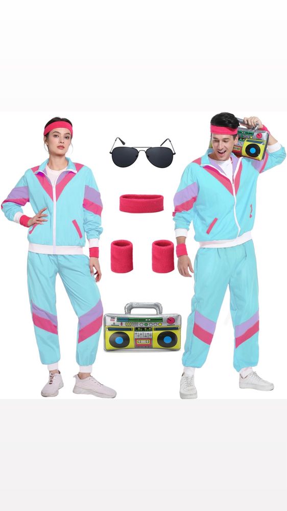Stroj przebranie kostium fitness aerobik disco retro 80s oldschool
