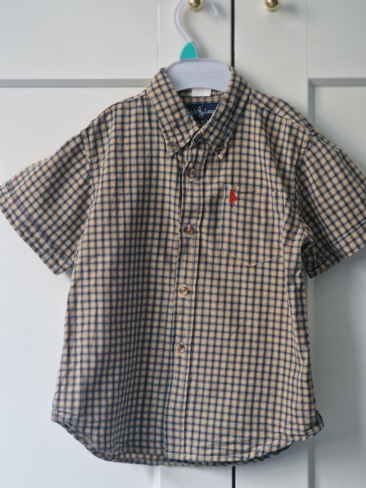 Elegancka polo Ralph Lauren koszula w kratę na krótki rękaw 116 122