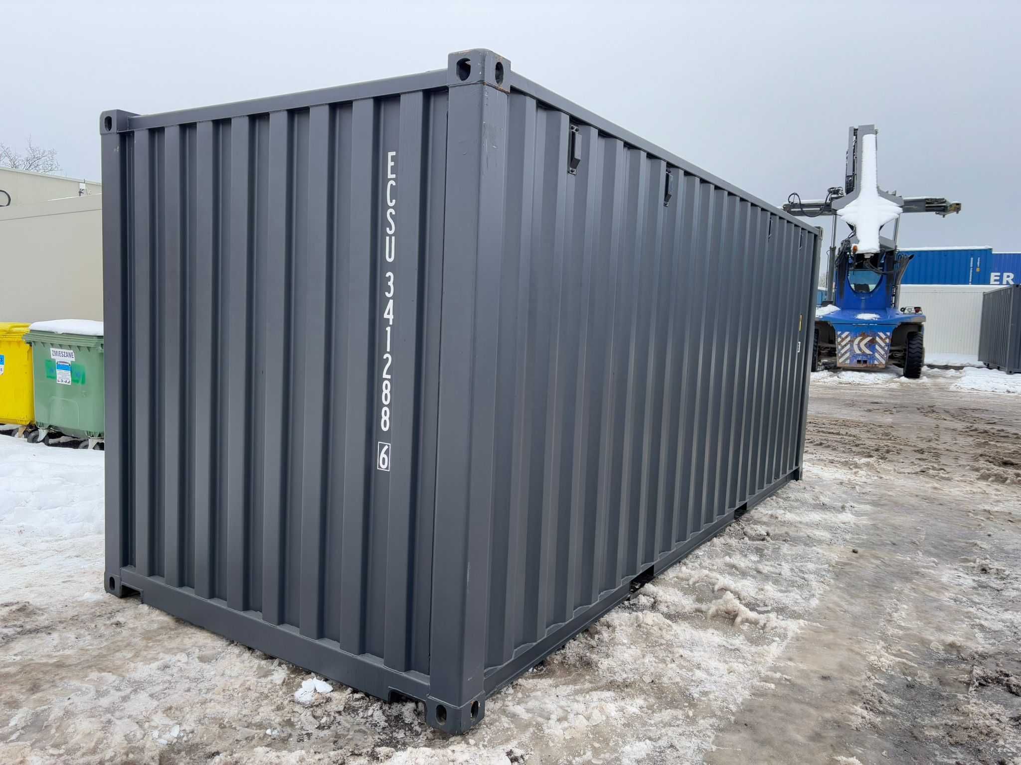 Kontener morski magazyn 20'DC OW RAL 7021 easy open - Poznań