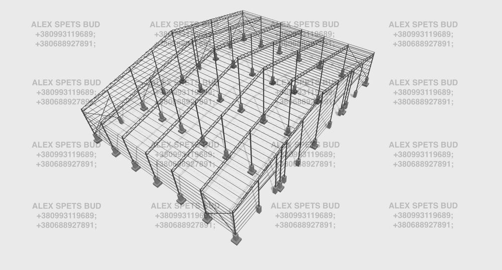 Побудуємо ангар склад (сендвіч-панелі) під ключ 48х36 або інший розмір