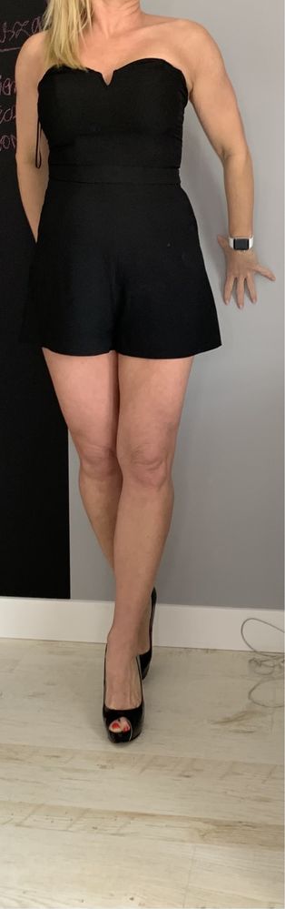 H&M kombinezon nowy czarny 38