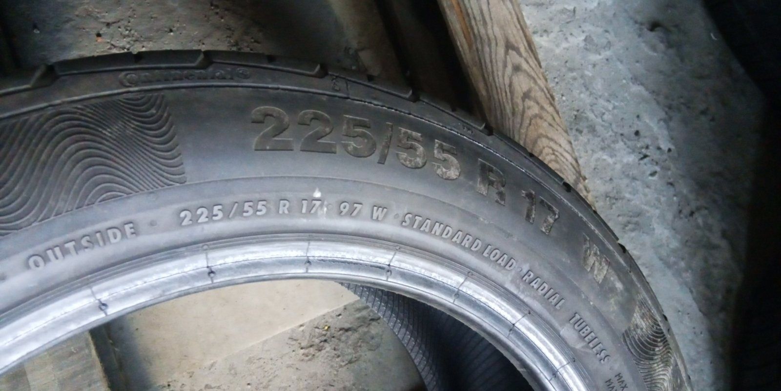 225.55.17 Continental 4шт літо шини резина склад з Європи БВ БУ 55