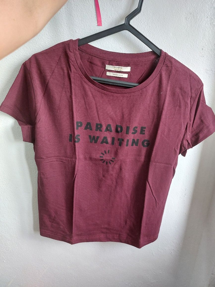 T shirt bordô marca pull&bear tamanho S