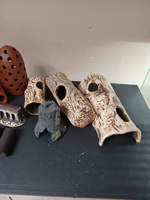 Kryjówki ceramiczne do akwarium terrarium