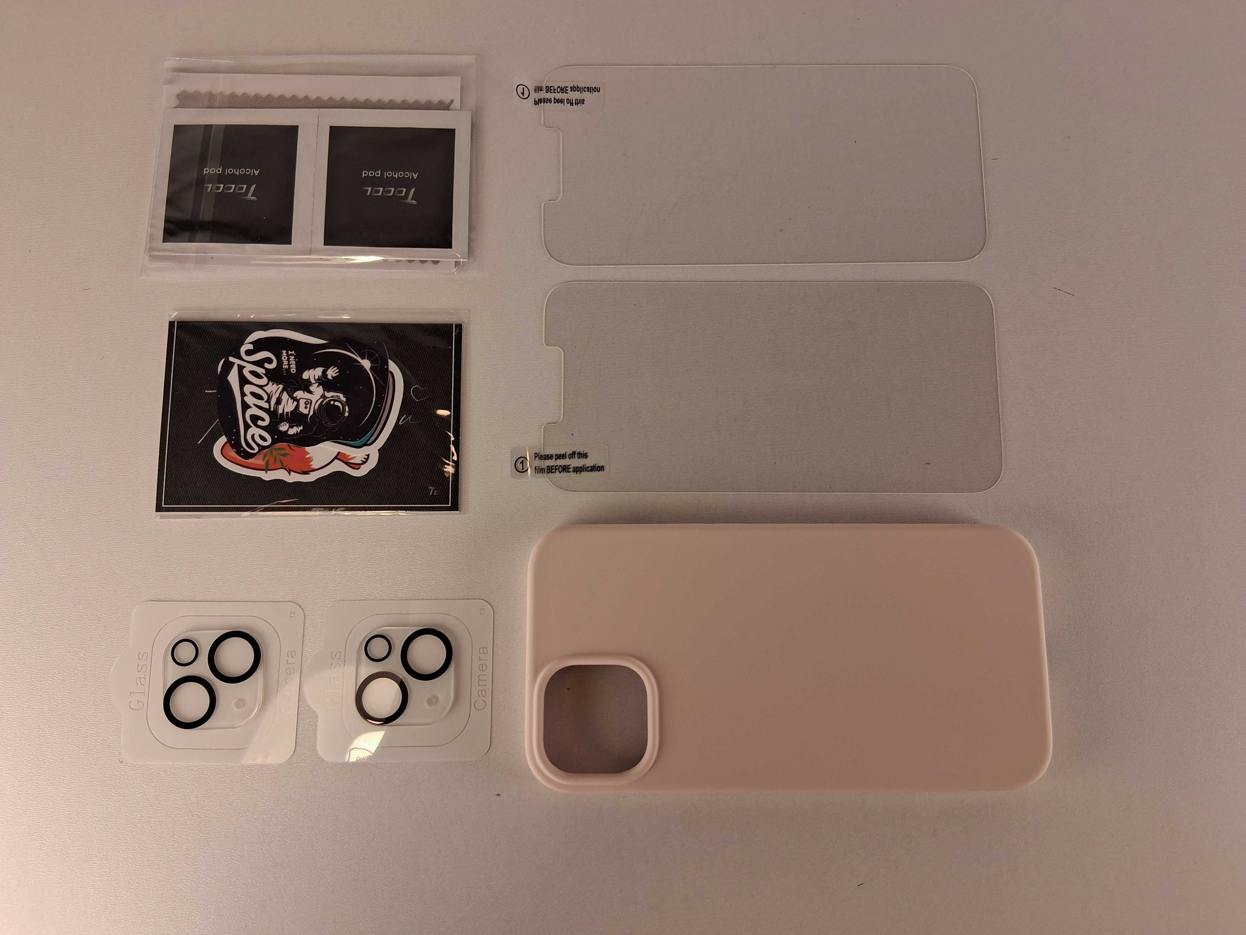 Y138 Nowe Różowe Etui + Szkło Hartowane Tocol do iPhone 13