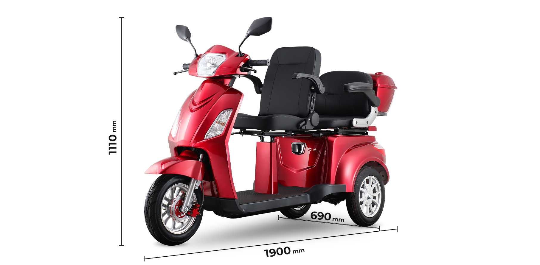 Skuter INWALIDZKI elektryczny LIFE DOUBLE 2 osobowy ! PFRON !