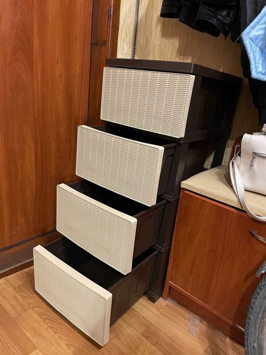 Комод пластиковий / пластиковый комод — компактний, місткий, Акція