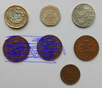 Монеты Англии фунт пенни Великобритания. Цена за все монеты
