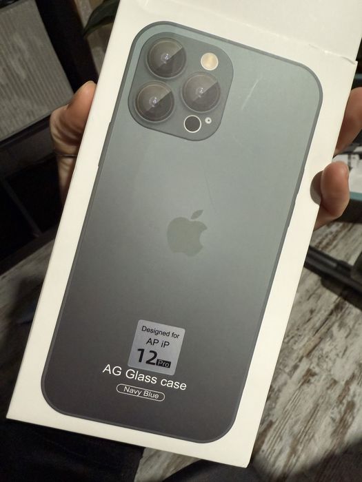 Nowy case iphone 12 pro blue navy szklo silikon