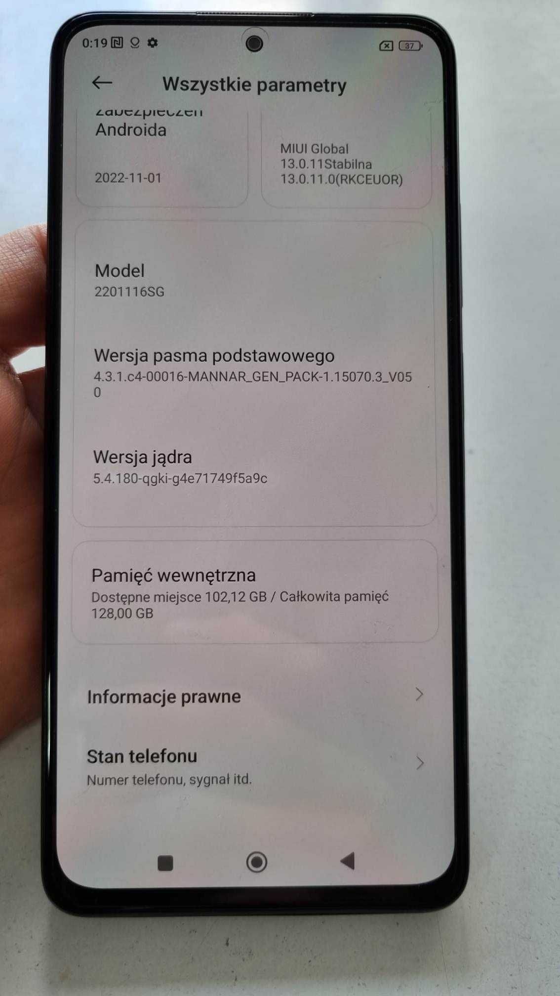 Xiaomi Redmi Note 11 PRO 5G części LCD Bateria Aparat korpus ramka