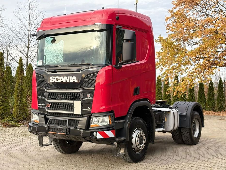 Scania R450 XT 4x4 EURO6 CIĄGNIK SIODŁOWY Z HYDRAULIKĄ WYWROTU  | TOP | Stały napęd | Z Niemiec | 1 wł | Resor/Resor | Retarder |