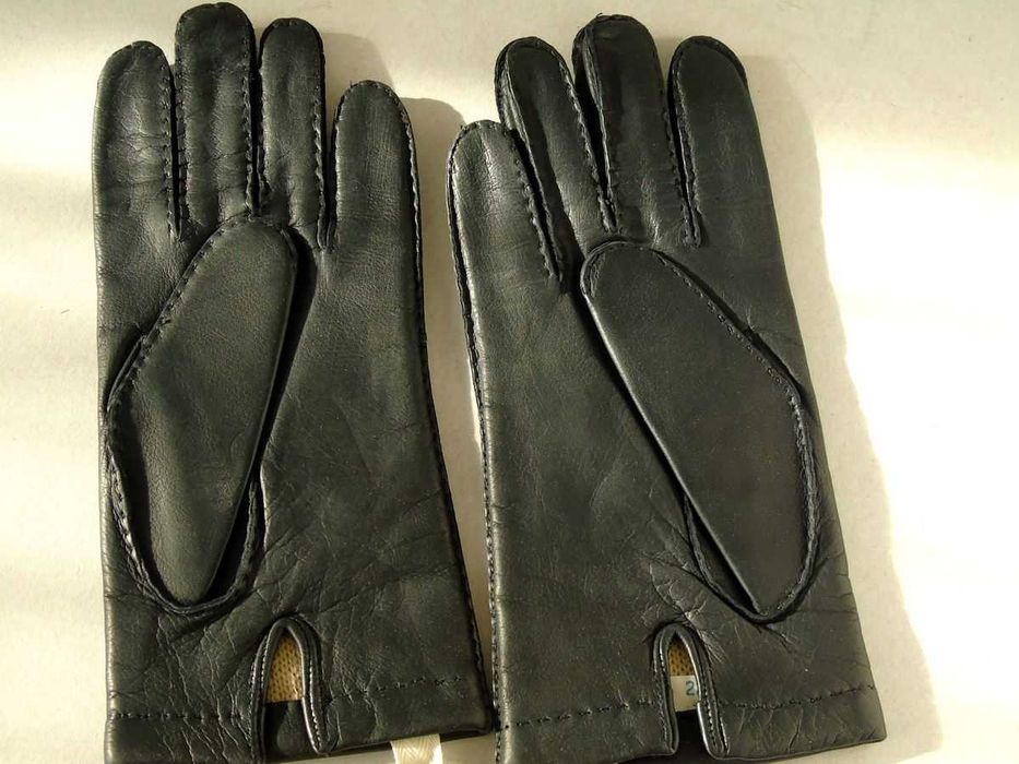 Rękawiczki skórzane męskie czarne Renifer. Vintage. Czasy PRL.