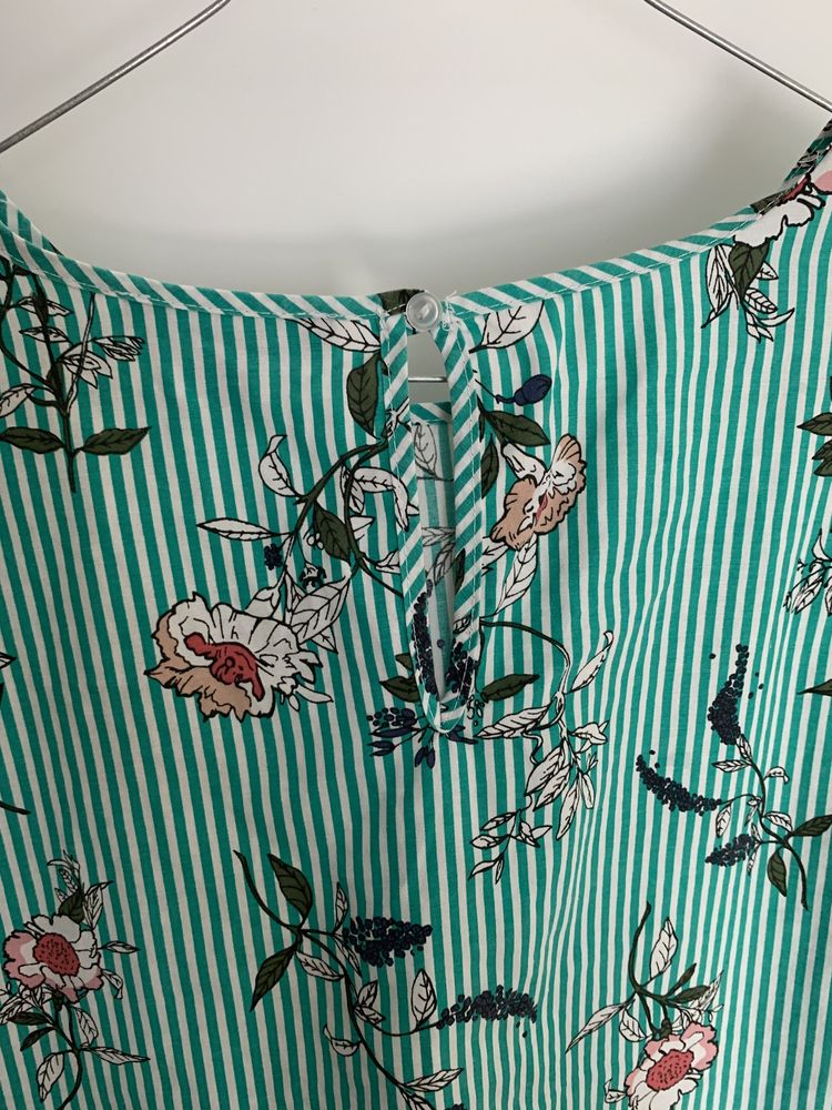 Letnia bluzka z paski paseczki zielona 40 primark