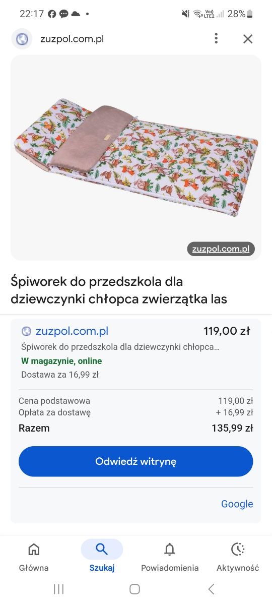 Śpiworek do żłobka przedszkola Zuzpol