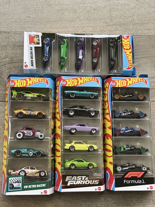 Набор из 5 машинок Хот Вилс 1:64 NEU Europa