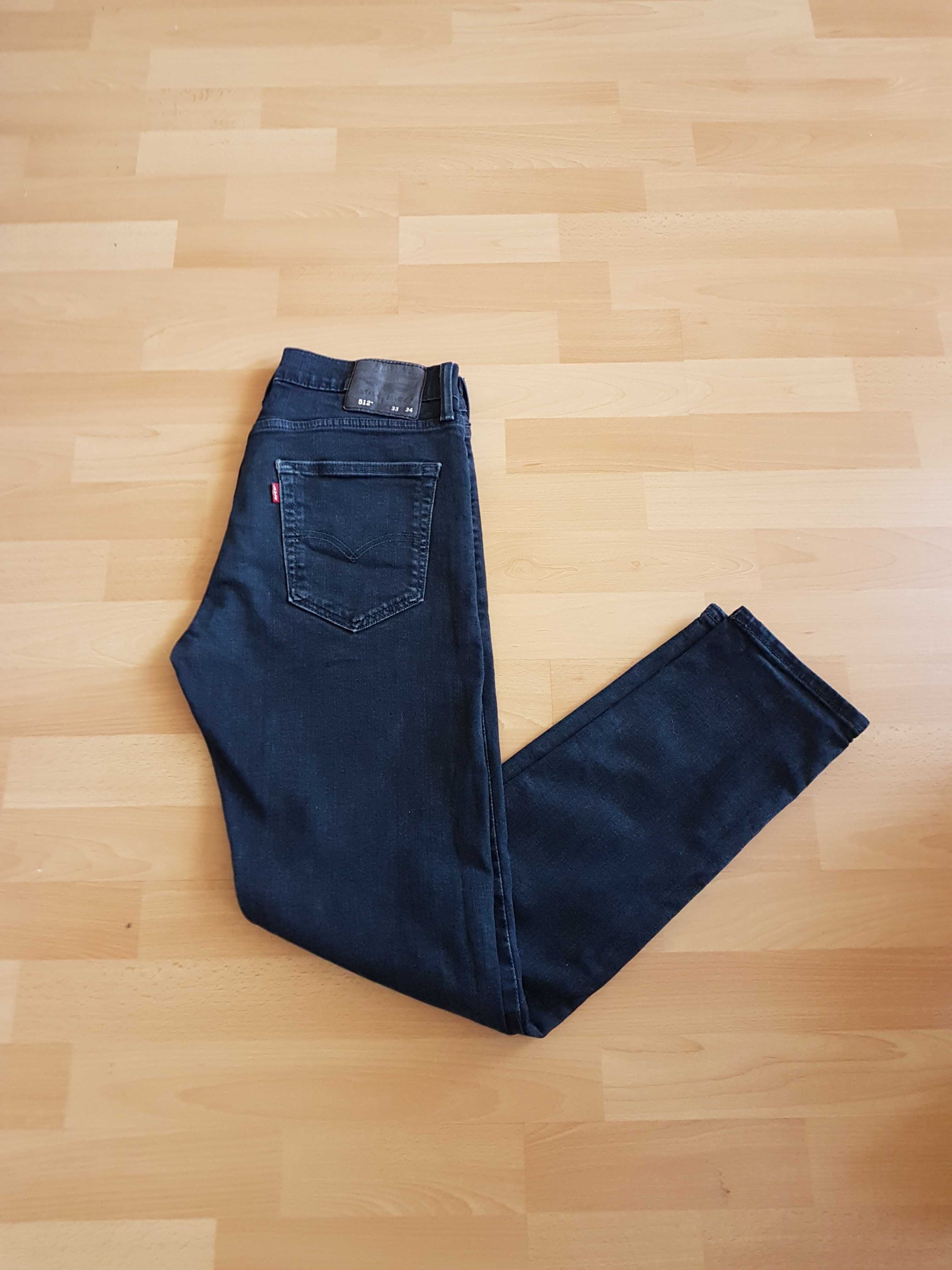 Levis 512 spodnie jeansowe męskie slim W33 L34 jeansy Levi's 33/34