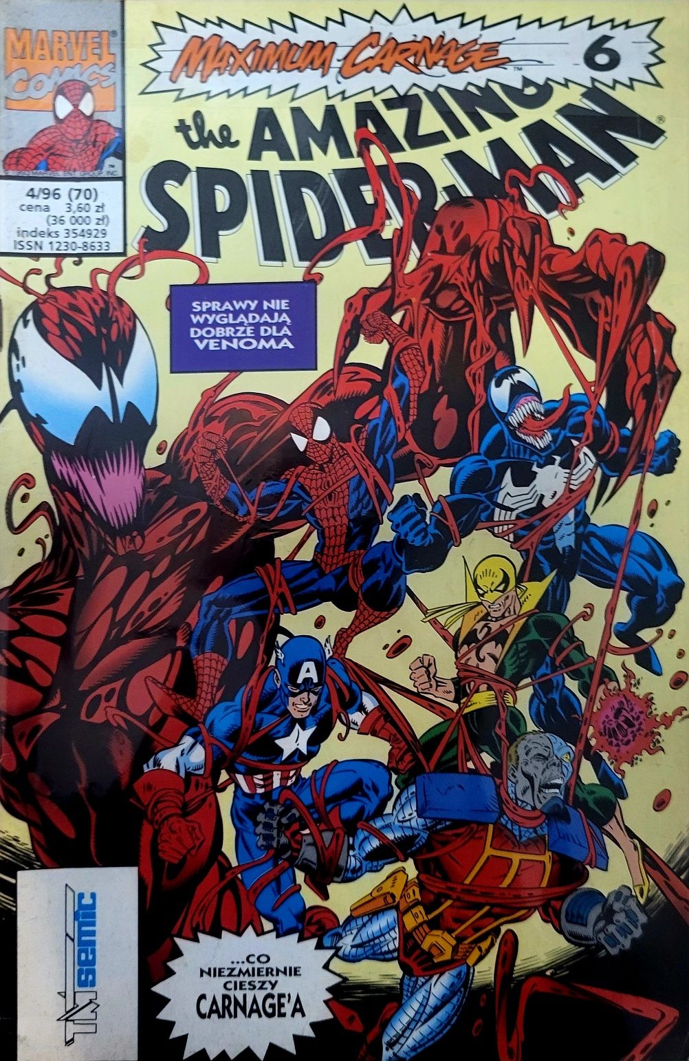 Komiks The Amazing Spider-Man 4/96 BDB
