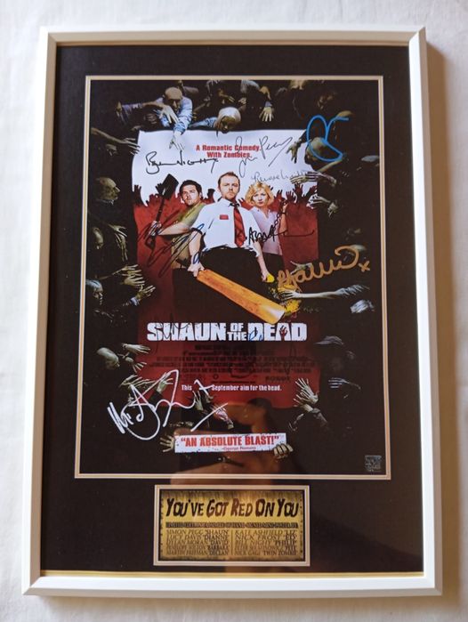 Moldura Filme Shaun of the Dead com Autógrafos (A4)