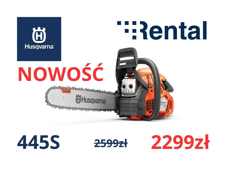 NOWOŚĆ pilarka Husqvarna 445S, nowa, od ręki, gwarancja
