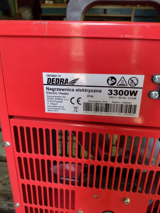 Nowa nagrzewnica elektryczna Dedra 9921. 3300w