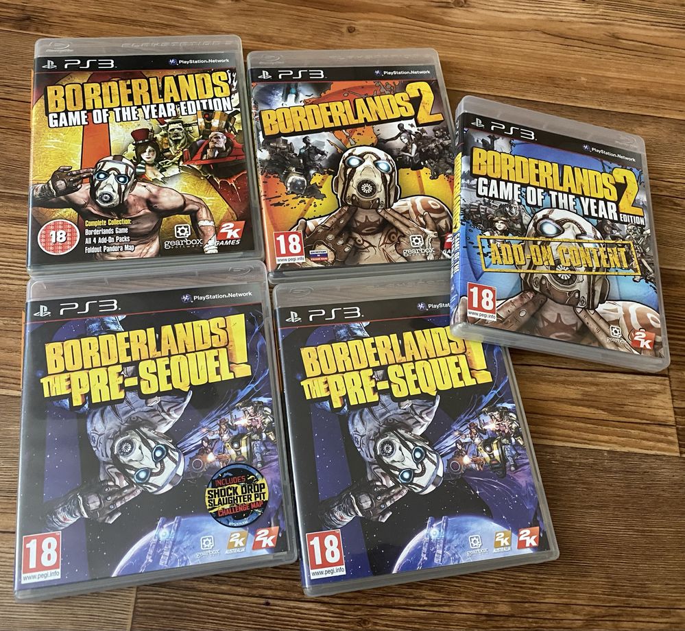 Sony PS3: Borderlands, Army of Two, Spec Ops: The Line, MassEffect.