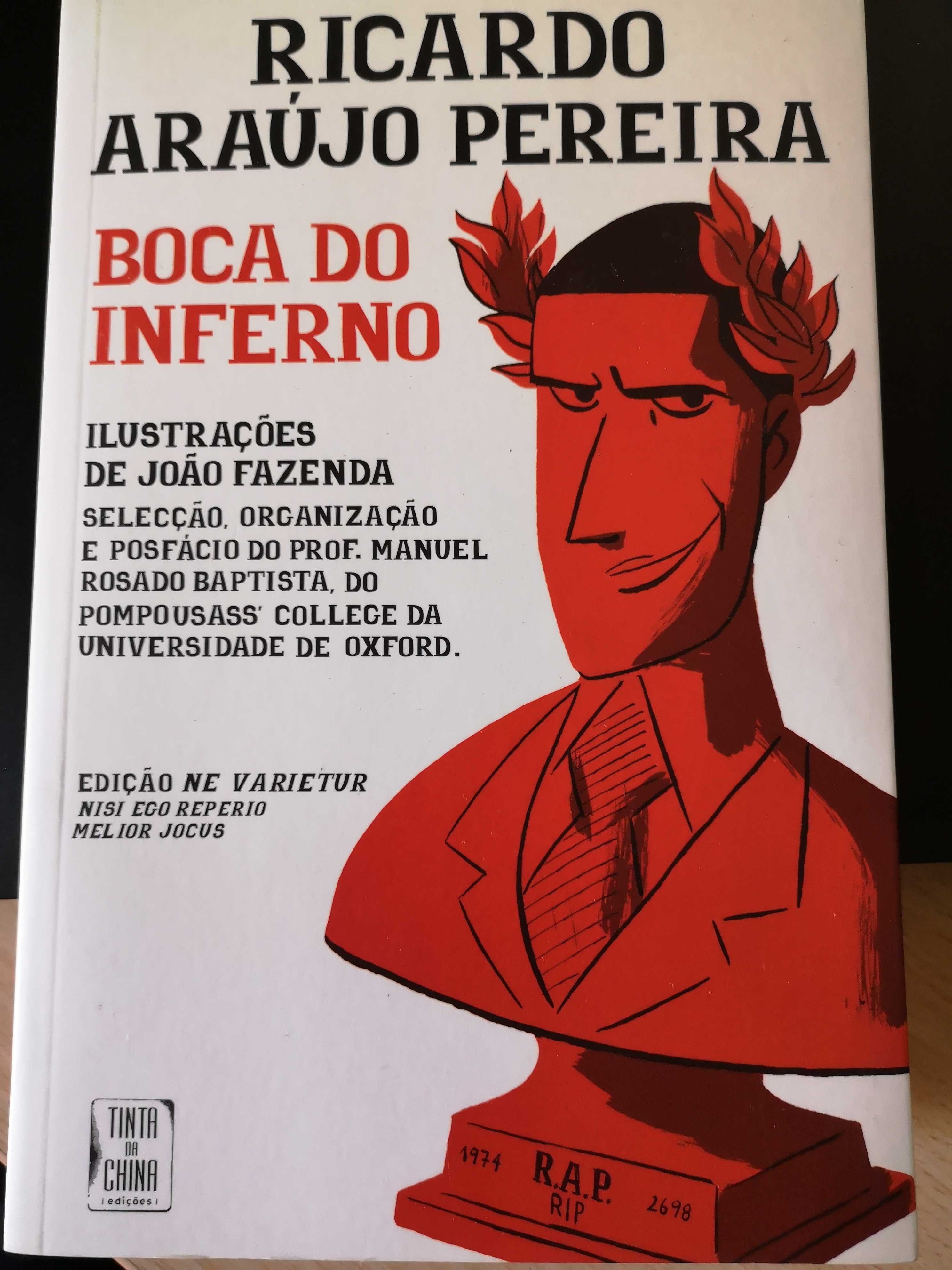 Livro "Boca do Inferno" de Ricardo Araújo Pereira - 1ª edição
