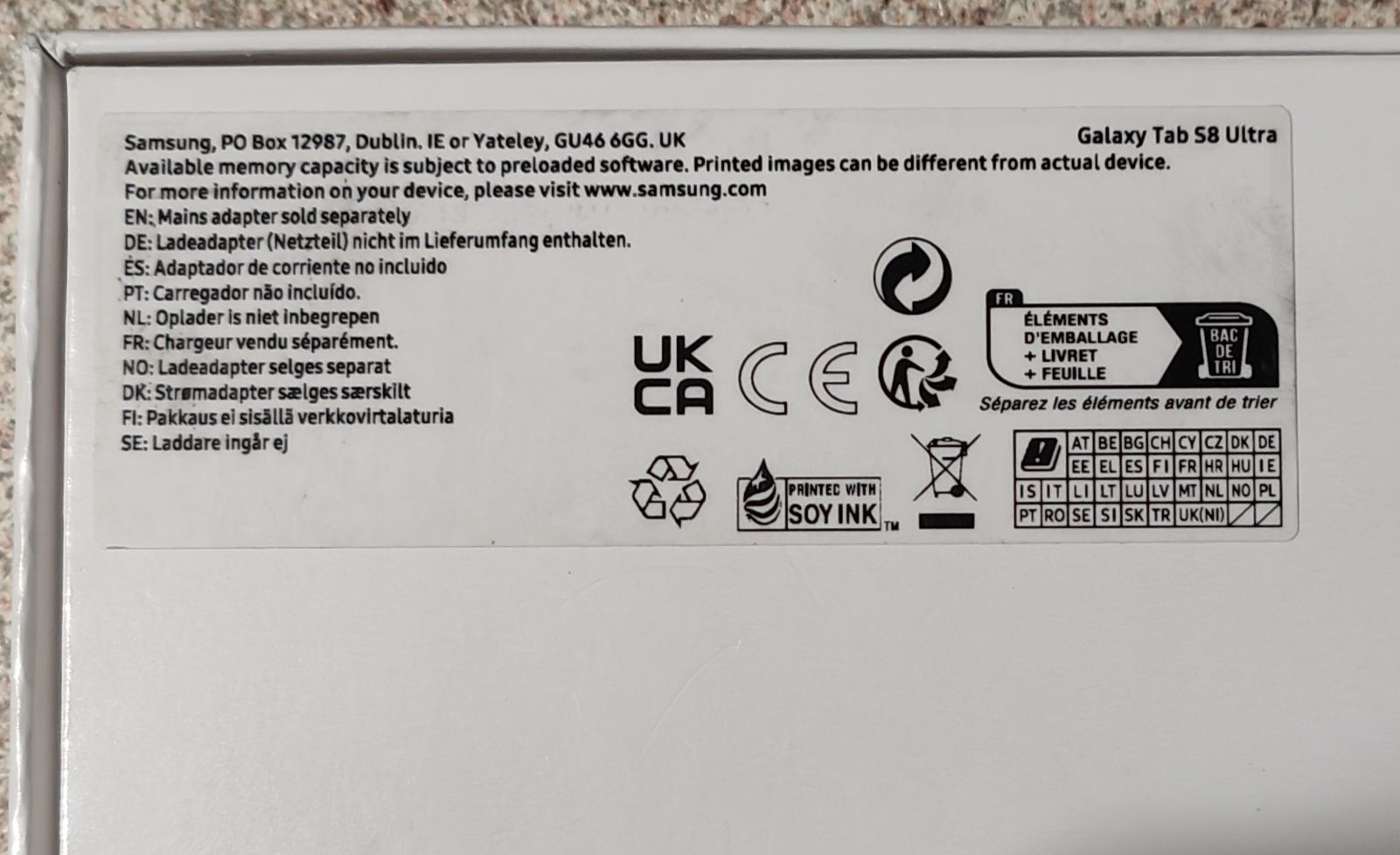 SAMSUNG Galaxy TAB S8 Ultra WiFi SM-X900 8/128Gb Graphit. Гарантія