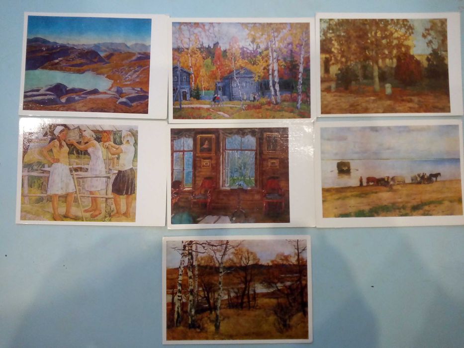 Открытки "Картинні галереї України", 1979 г., 13 шт.