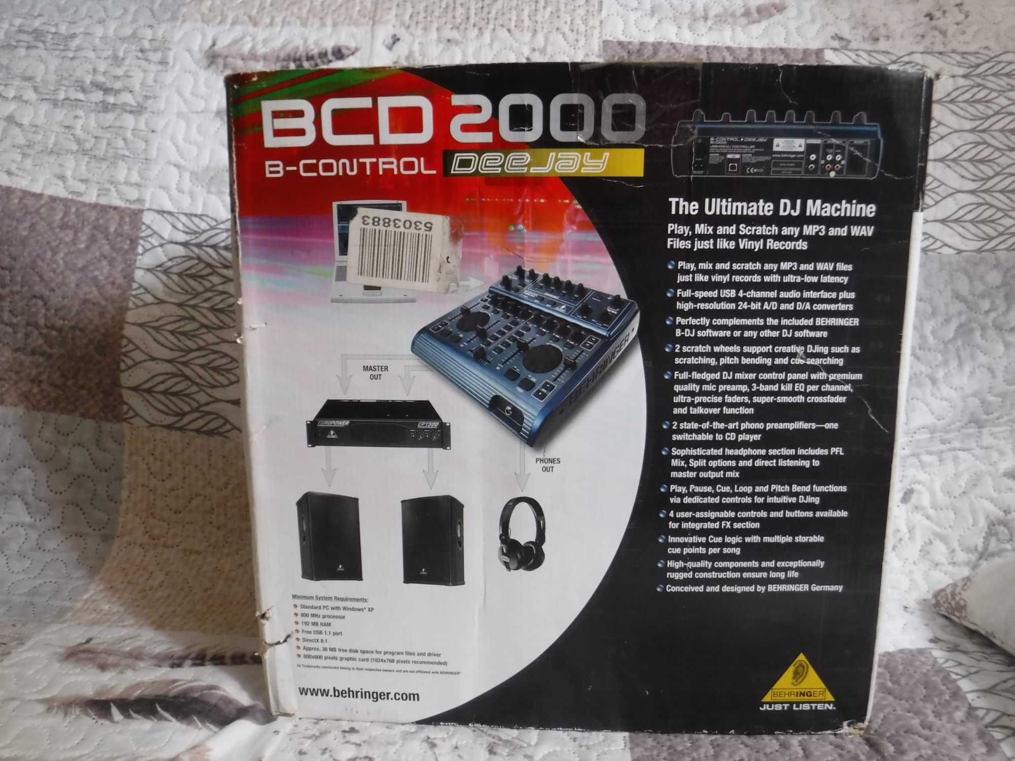 Behringer BCD200 dj’ski kontroler usb midi z mikserem audio interfejs