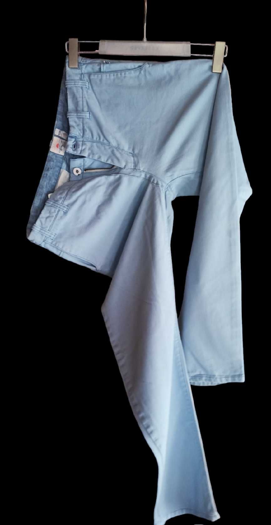 spodnie chinosy jeansy gołębi błękit unisex WinWin