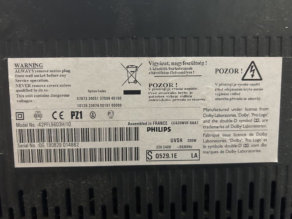 Televisao Philips PFL43 avariada