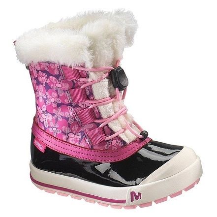 Красивые фирменные мембранные зимние кожаные сапоги «Merrell», ботинки