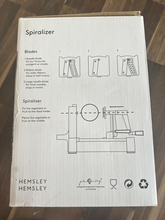 Спаралайзер, терка, овочерізка Hemsley Hemsley для овочів