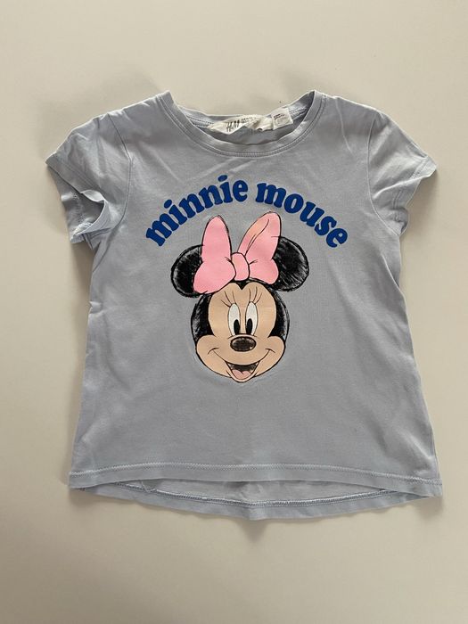 Bluzka H&M 98/104 myszka minnie niebieska