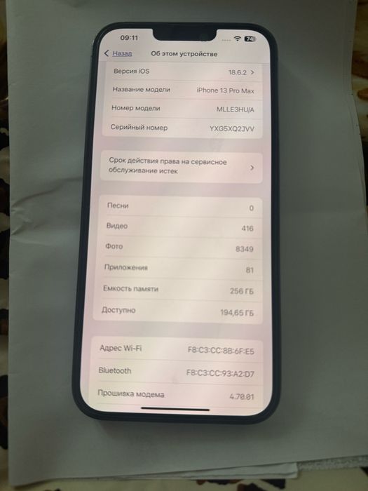 Iphone 13 pro max,256 ГБ