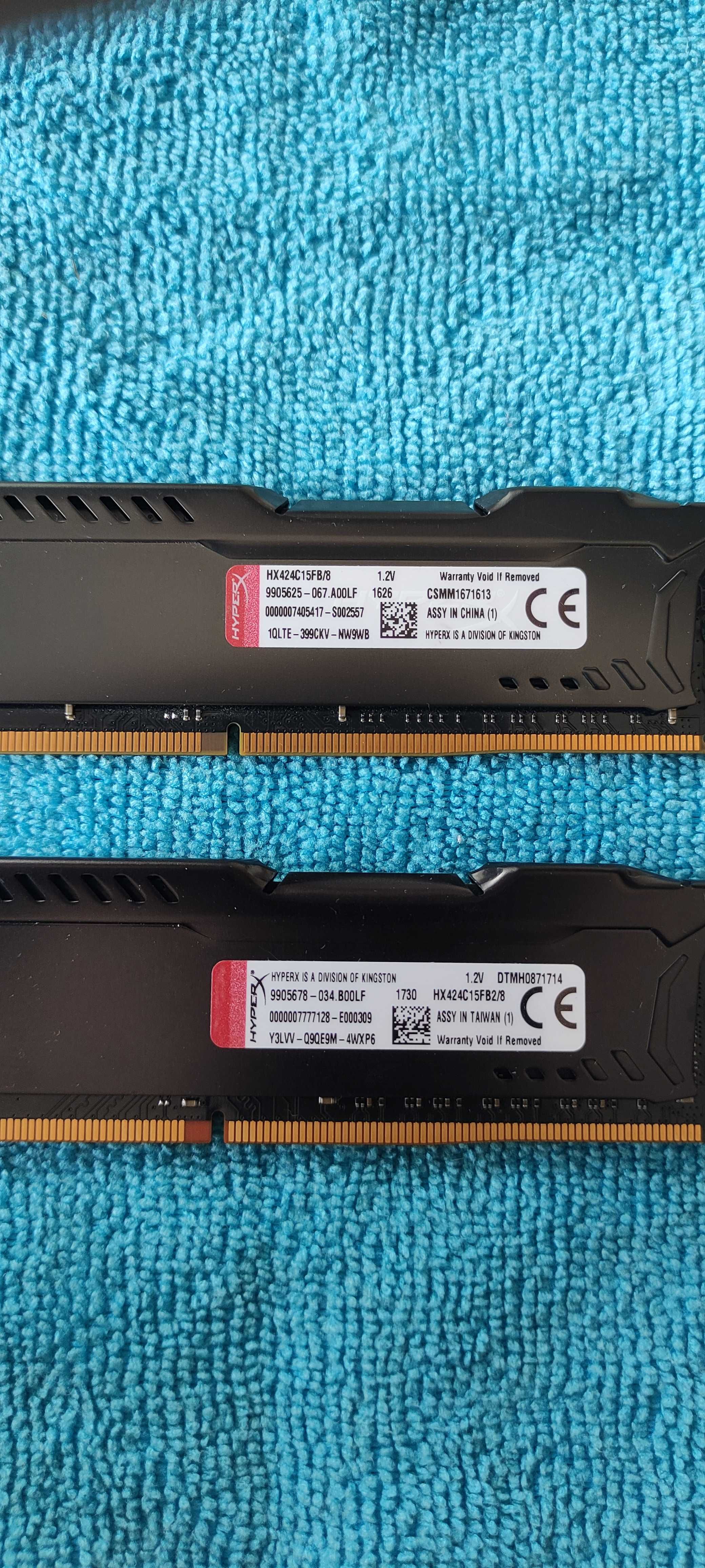 HyperX FURY 2x8GB używane hx424c15fb/8 hx424c15fb2/8