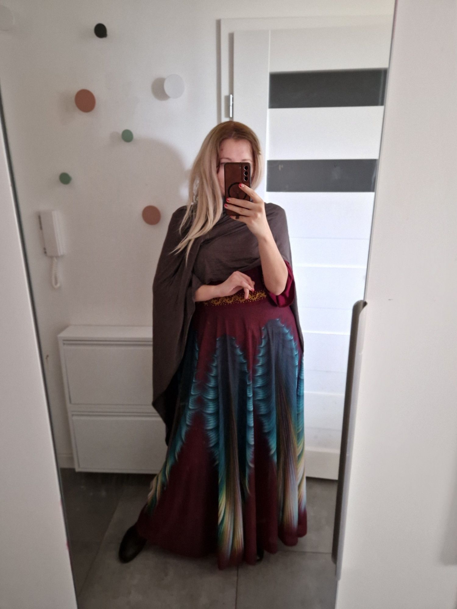 4xl 48 piratka cyganka strój karnawałowy przebranie sukienka płaszcz