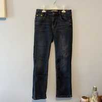 Ciemne jeansy z prosta nogawka straight leg C&A 38 M