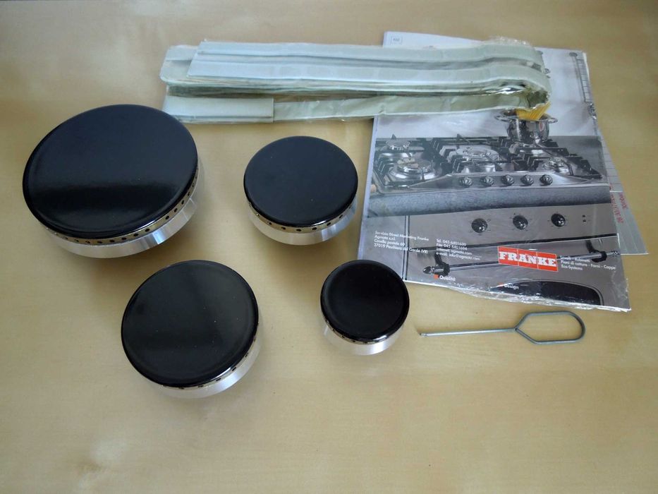 4 queimadores completos (base / espalhador / tampa) FRANKE - NOVOS
