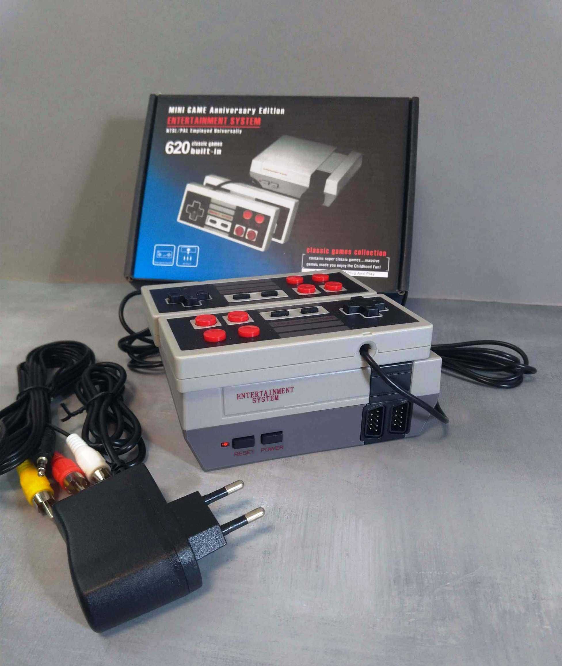 Игровая консоль приставка Dendy Retro NES 8bit 620 игр с джойстиками
